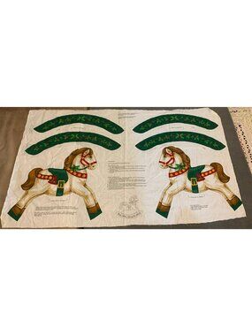 VIP "Twas the Night Before Christmas" Rocking Horse Pillow Soft Sculpture Fabric